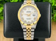 Rolex Datejust Two Tone 18k Yellow Gold “Thunderbird” White Roman Dial 16263 w/ Box & Papers!!