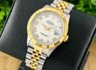 Rolex Datejust Two Tone 18k Yellow Gold “Thunderbird” White Roman Dial 16263 w/ Box & Papers!!