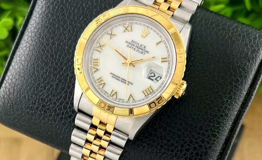 Rolex Datejust Two Tone 18k Yellow Gold “Thunderbird” White Roman Dial 16263 w/ Box & Papers!!