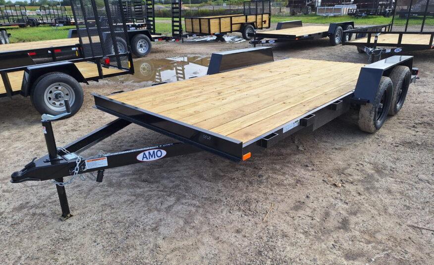 2024 AMO 82″X16′ CAR HAULER 2 AXLE BRAKE