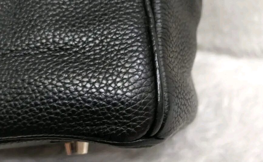 Birkin 35 B35 Noir Black Togo Leather PHW stamp H Square year 2004