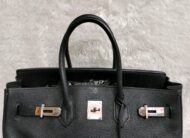 Birkin 35 B35 Noir Black Togo Leather PHW stamp H Square year 2004