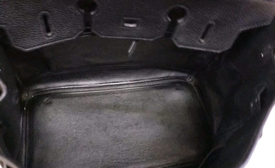 Birkin 35 B35 Noir Black Togo Leather PHW stamp H Square year 2004